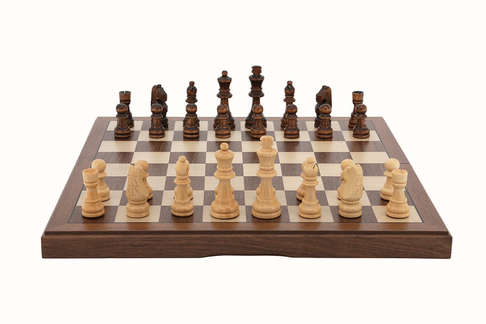 Dal Rossi Italy Folding Chess Set 15 inch open