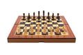 Dal Rossi Italy Folding Chess Set Walnut Shiny Finish 16 inch