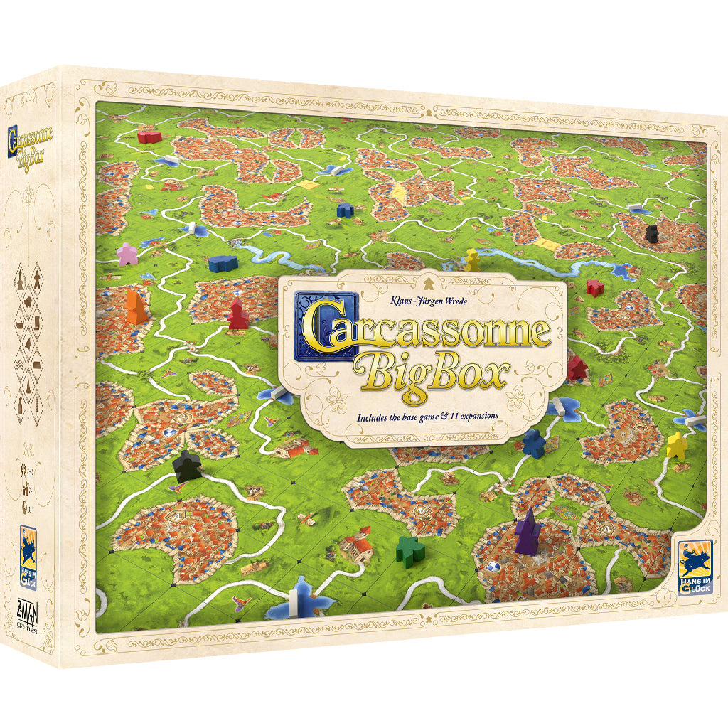 Carcassonne BigBox board game packaging with map design