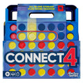 Connect 4 game set with storage and score tracker on a blue background
