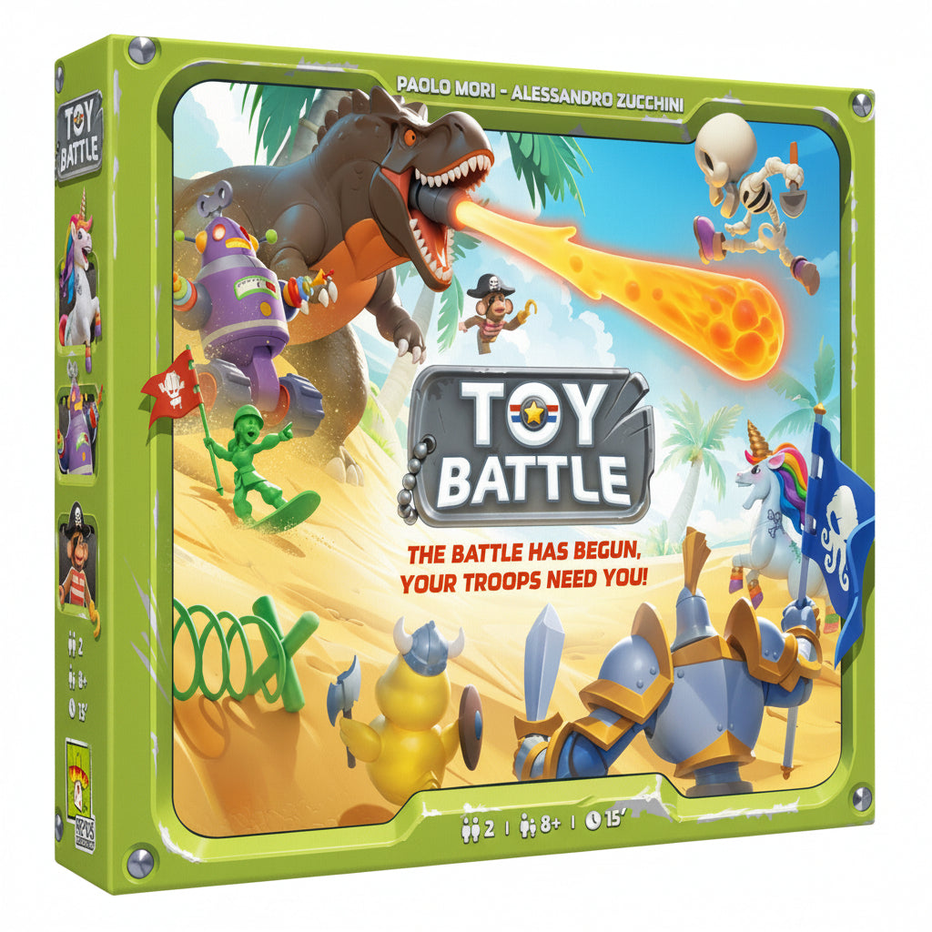 Toy Battle game box with colorful characters and action