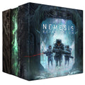 Game box for 'Nemesis Retaliation' with characters and weapon design on a dark background