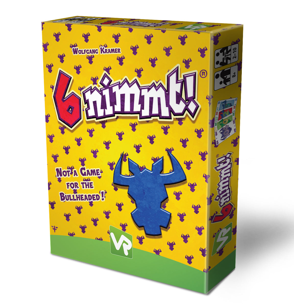 Board game box for '6 Nimmt!' with colorful design and text on a white background
