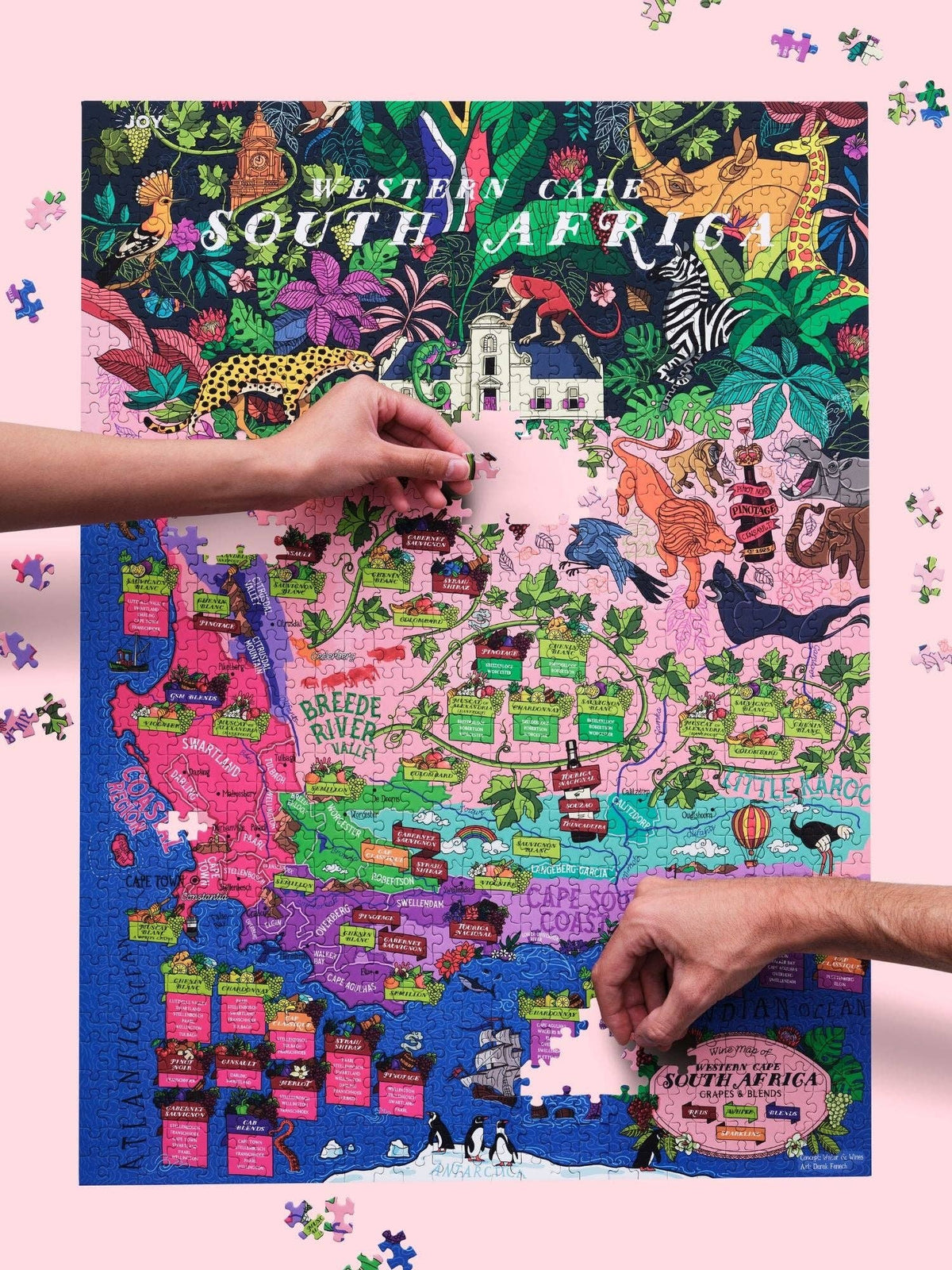 South Africa Wine Map 1000 Piece Puzzle