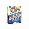 Flip 7 card game packaging with colorful text and design