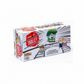 Box of 'Trial by Trolley' game by Cyanide & Happiness with cartoon characters and text.