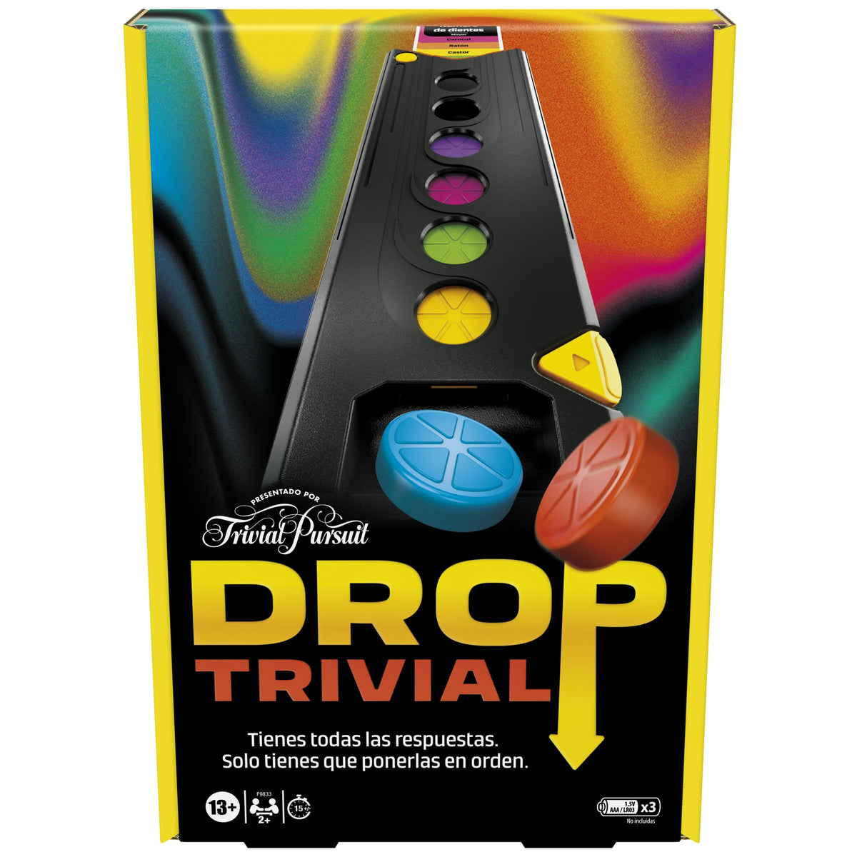 Box of Drop Trivia game with colorful design and text