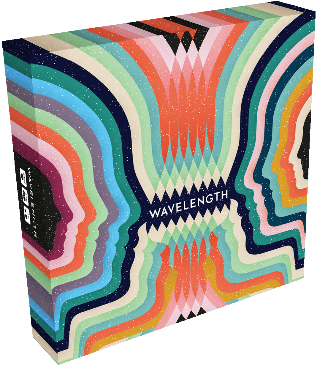 Colorful box with 'Wavelength' branding on a white background