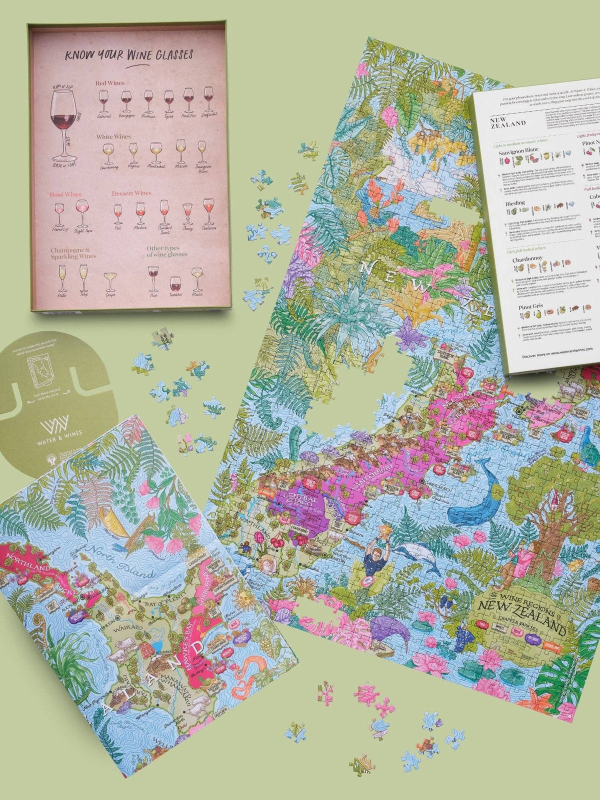 New Zealand Wine Map 1000 Piece Puzzle