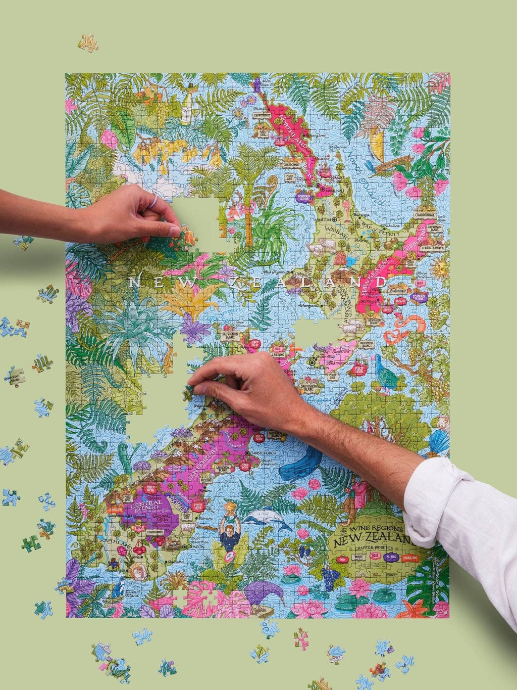 New Zealand Wine Map 1000 Piece Puzzle