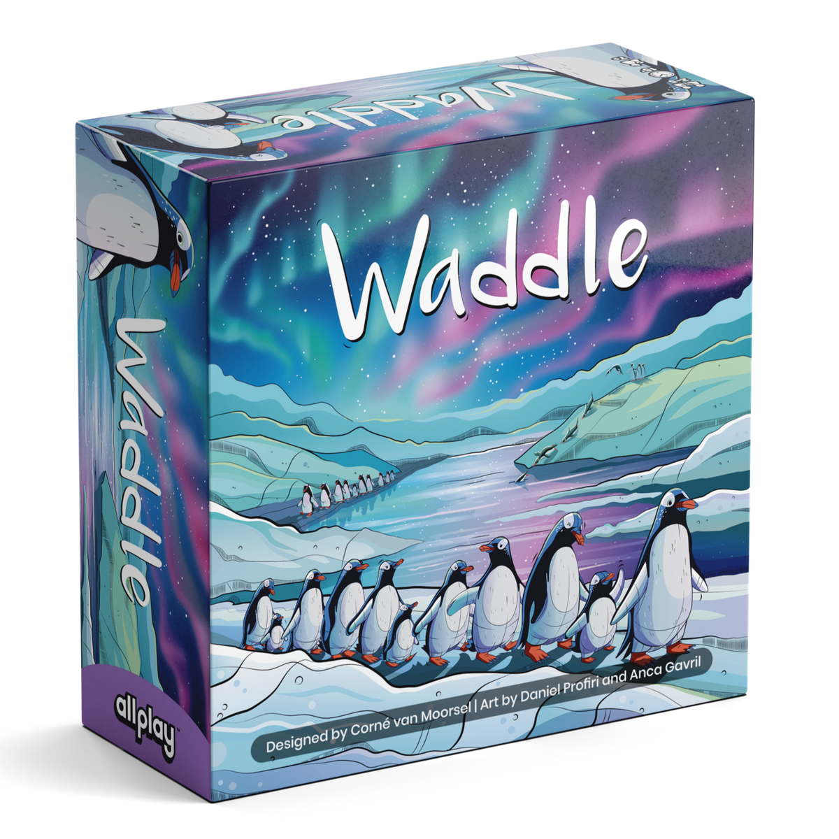 Waddle board game box