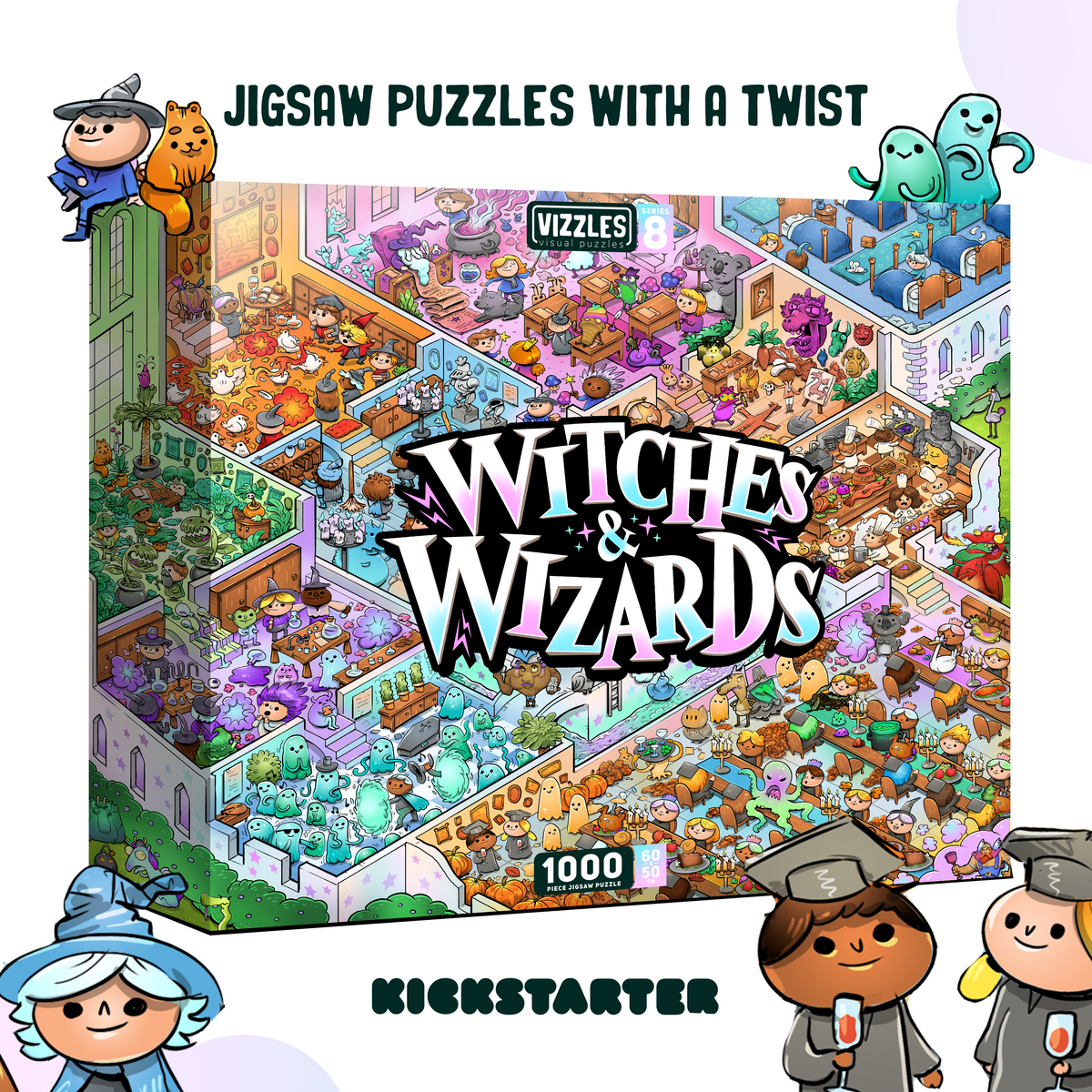 Witches & Wizards 1000 Piece Jigsaw Puzzle
