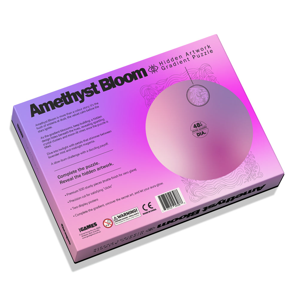 Aura Amethyst Bloom 500 Piece Jigsaw Puzzle