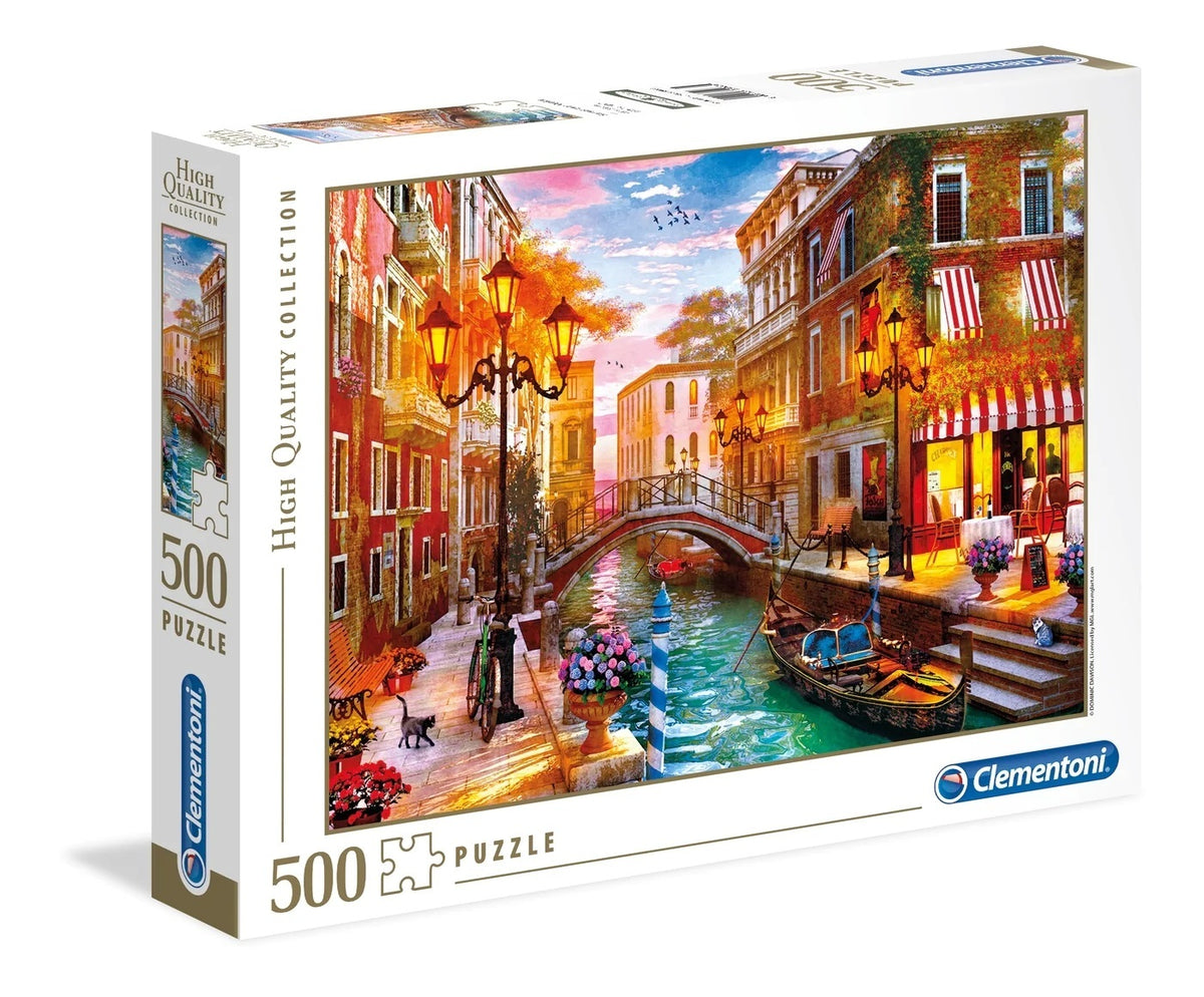 Clementoni puzzle box with a scenic Italian town design on the cover