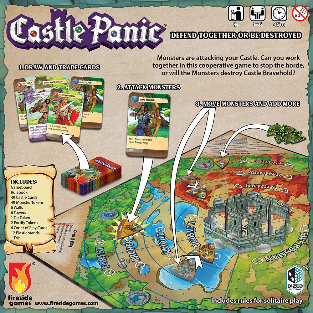 Castle Panic Second Edition box back