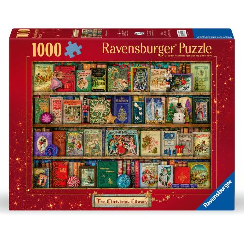 The Christmas Library 1000 piece Ravensburger puzzle box