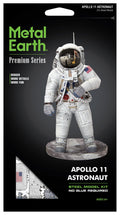 Metal Earth Apollo 11 Astronaut model kit packaging on a black background