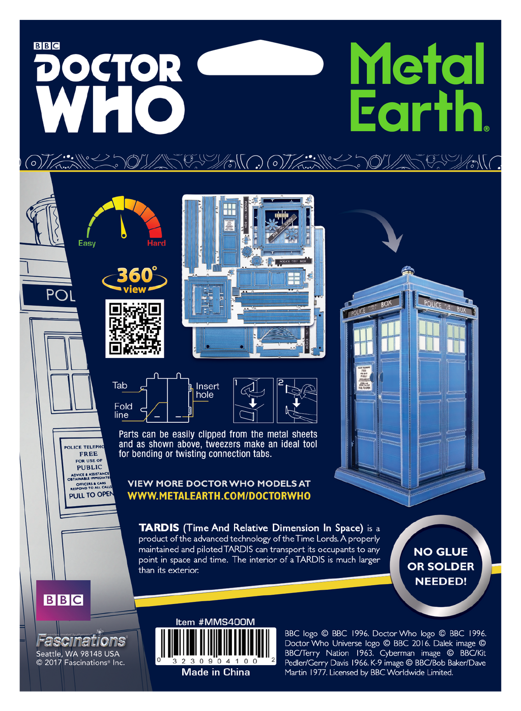 Metal Earth: Doctor Who TARDIS