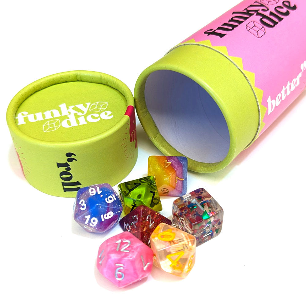 Funky Dice Assorted Polyhedral Dice Set