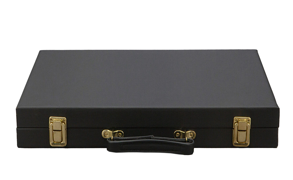 Backgammon Set 15 inch black textured finish