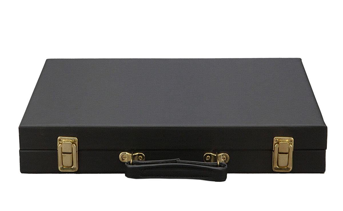 Backgammon Set 15 inch black textured finish