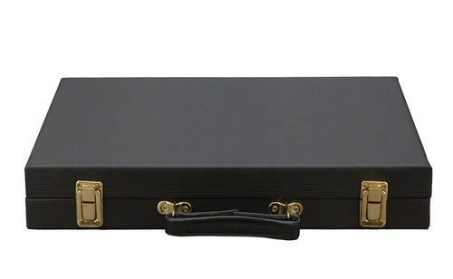 Backgammon Set 15 inch black textured finish