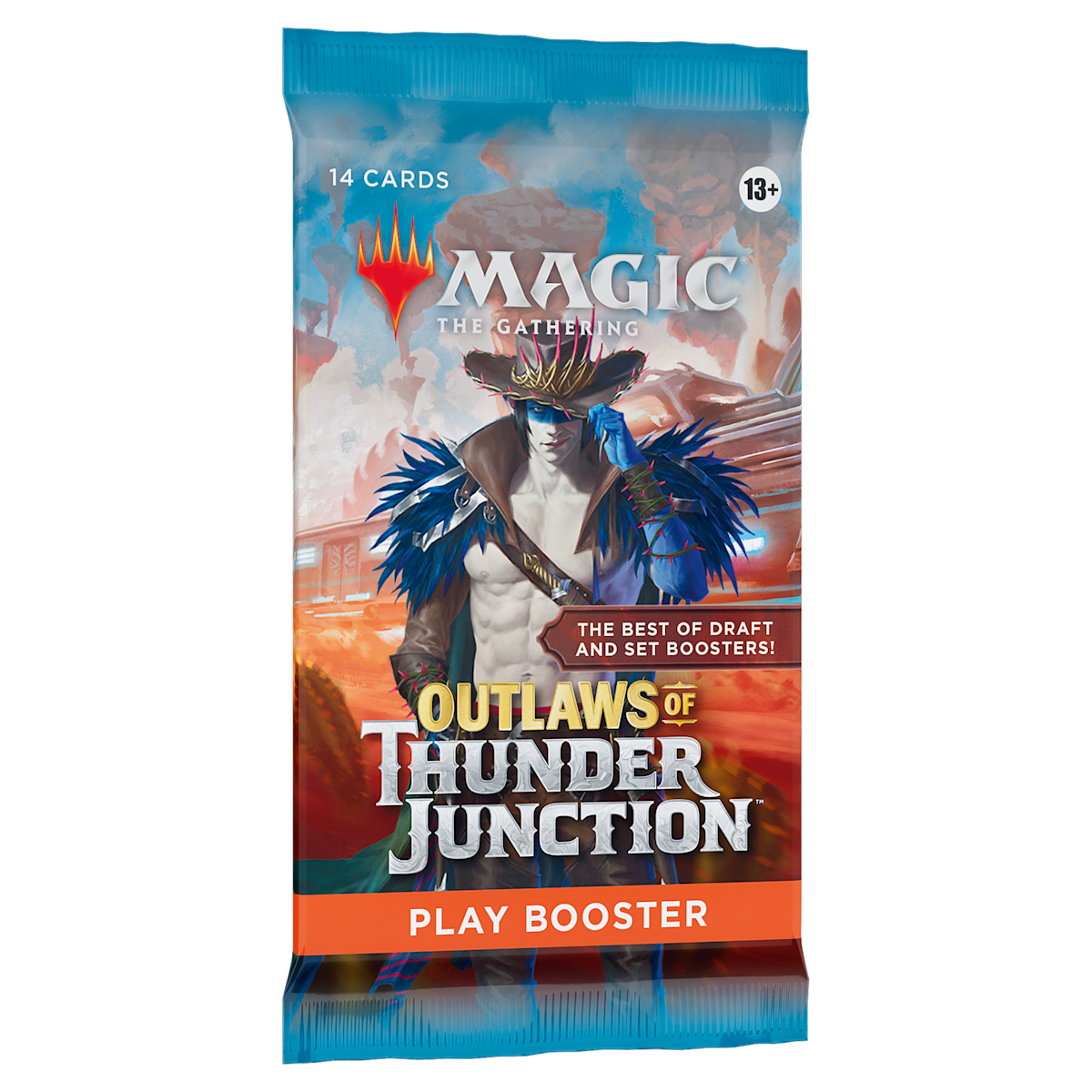 Magic: The Gathering Outlaws of Thunder Junction Play Booster pack, front of pack