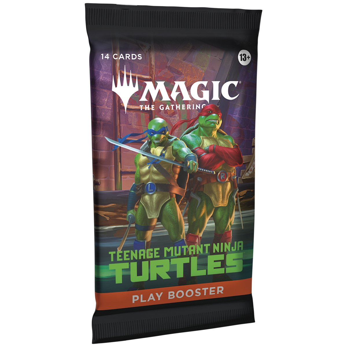 Magic: The Gathering Teenage Mutant Ninja Turtles Play Booster pack, front of pack