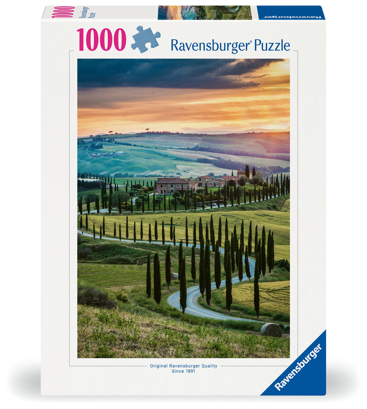 Ravensburger puzzle box with a scenic landscape design
