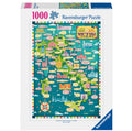 Ravensburger 1000-piece jigsaw puzzle box featuring a colorful illustrated map of Italy's wine regions, with the Ravensburger brand name on the box.