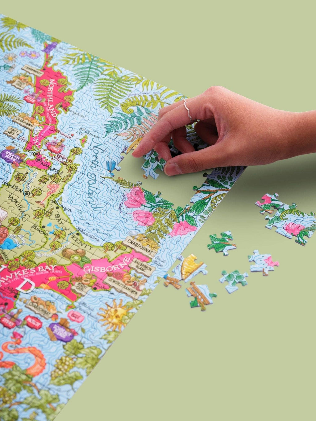 New Zealand Wine Map 1000 Piece Puzzle