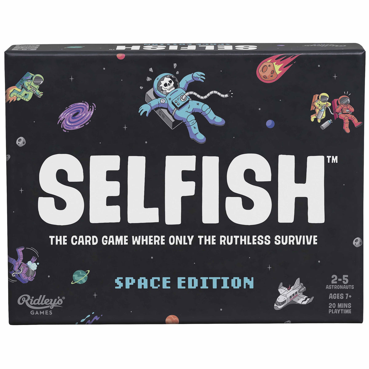 Selfish Space Edition card game box