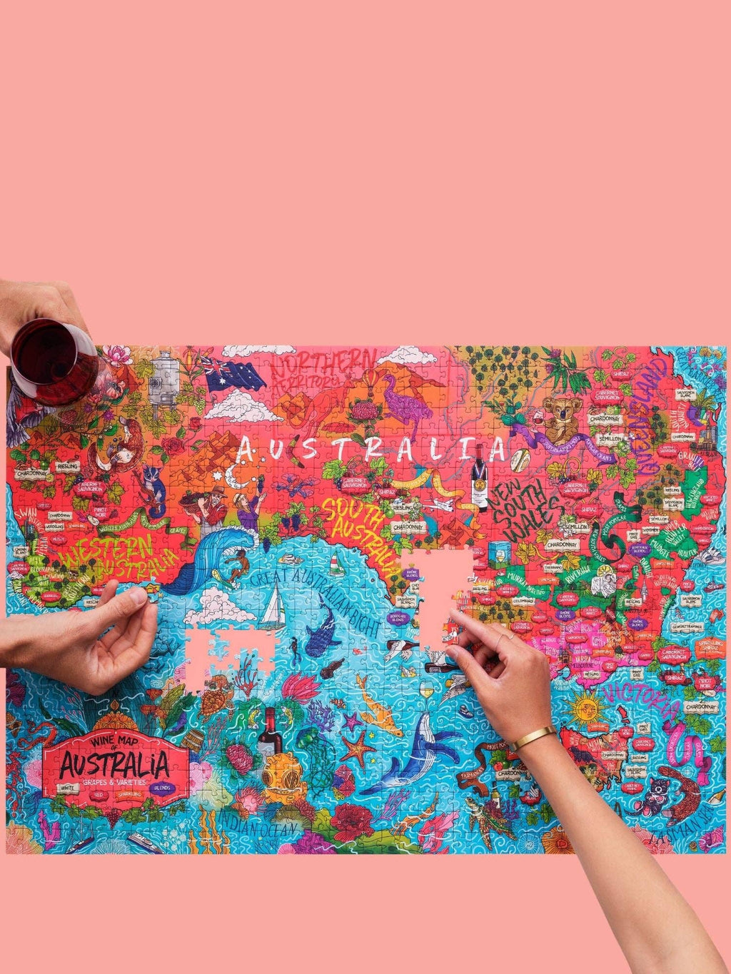 Australia Wine Map 1000 Piece Puzzle