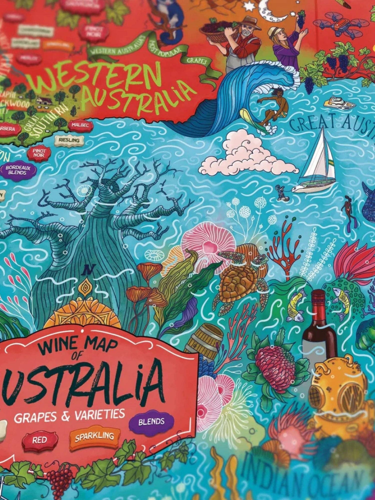 Australia Wine Map 1000 Piece Puzzle