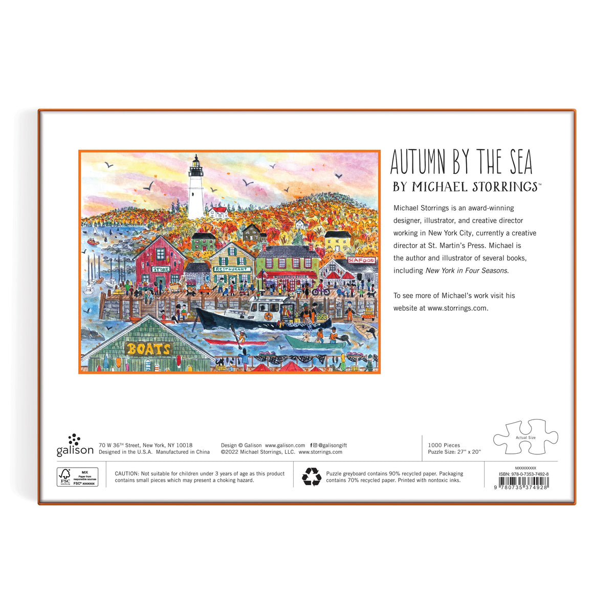 Michael Storrings Autumn By the Sea 1000 Piece Puzzle