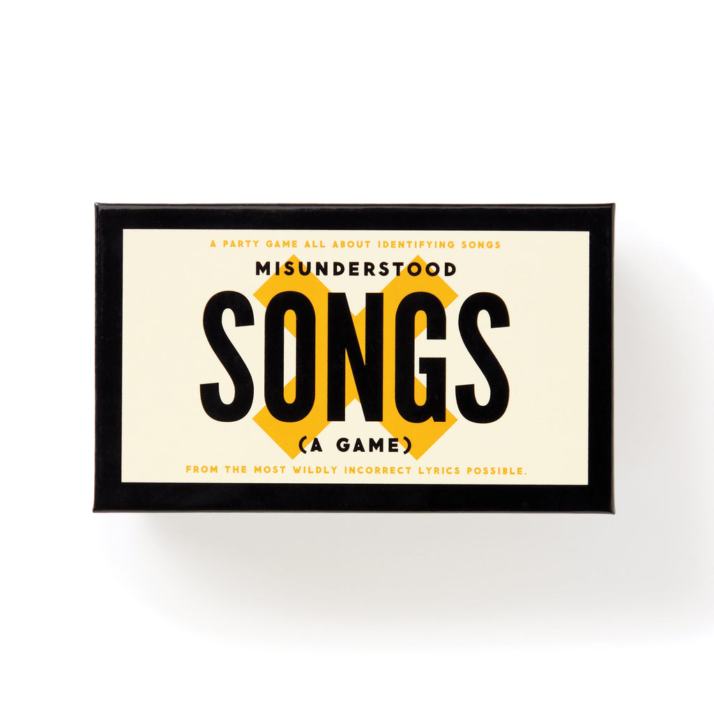Misunderstood Songs party game box