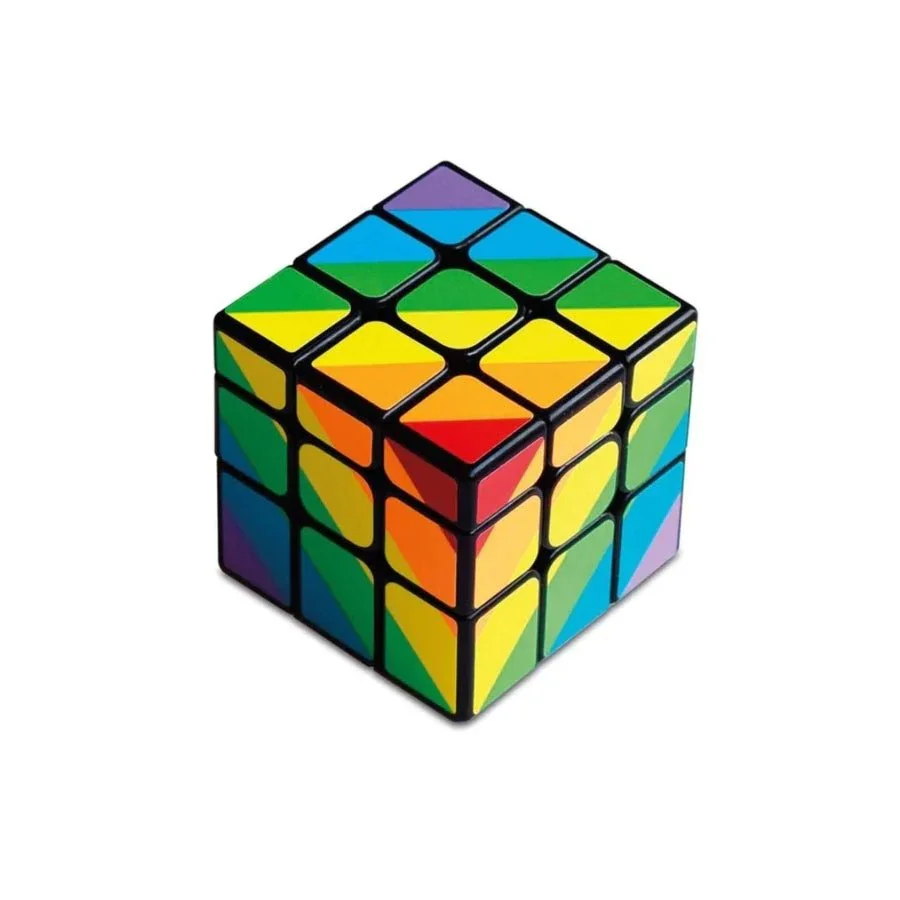 Colorful Rubik's Cube on a white background