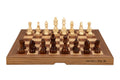 Dal Rossi Italy Folding Chess Set Light Walnut and Boxwood 16 inch