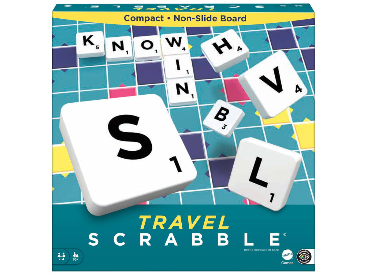 Scrabble Travel - English - Compact, Non-Slide Board