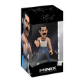 MINIX Collectible Figures Minix 105th Anniversary Edition Freddie Mercury figure in its original window box packaging, featuring a printed figure and a large graphic of Freddie Mercury on the box.