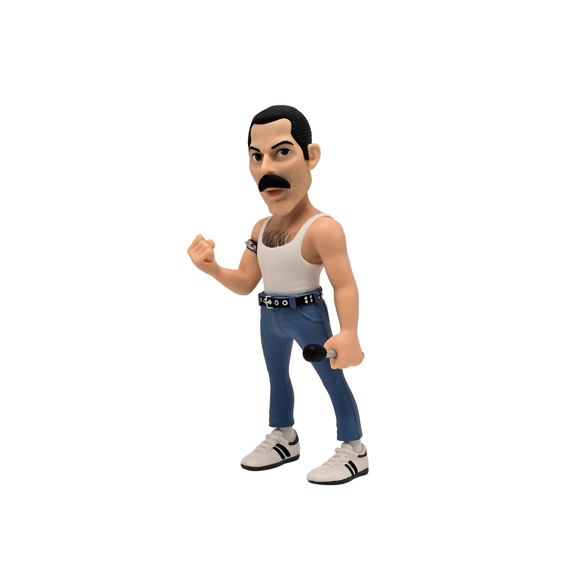 Action figure of a person in a white tank top and blue pants on a white background