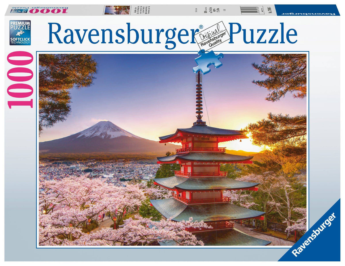 Mount Fuji Cherry Blossom View 1000 piece Ravensburger puzzle box