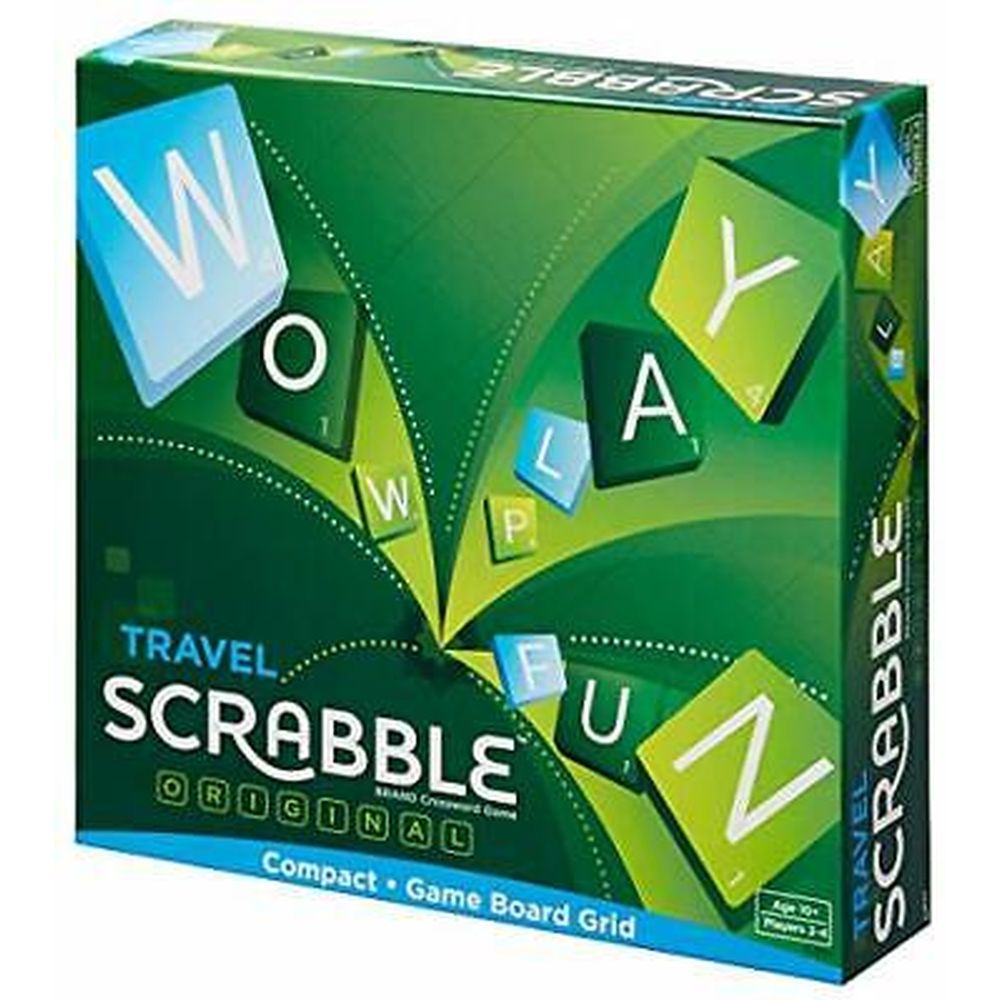 Scrabble Travel - English - Compact, Non-Slide Board