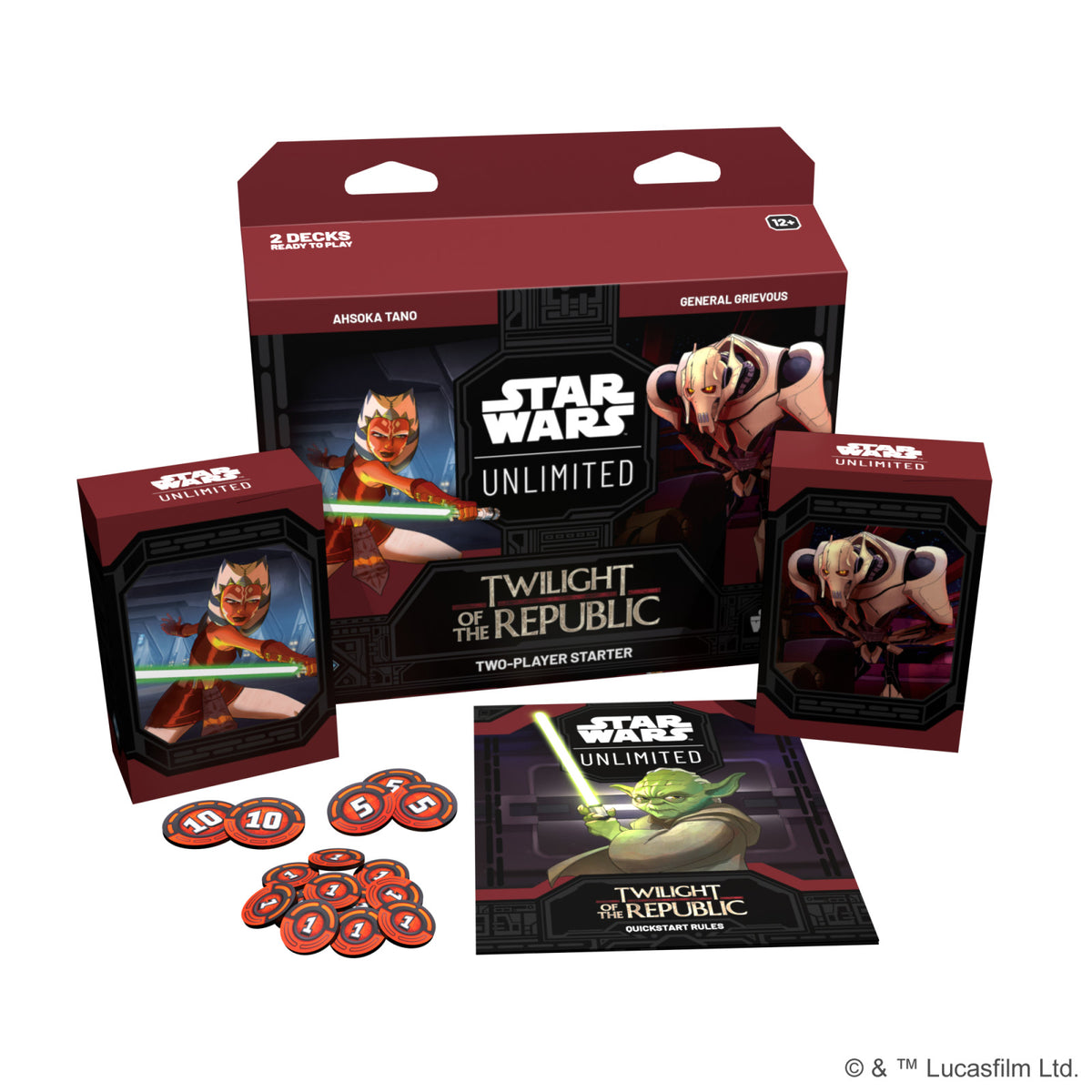 Star Wars: Unlimited Twilight of the Republic Two-Player Starter box, Ahsoka Tano and General Grievous