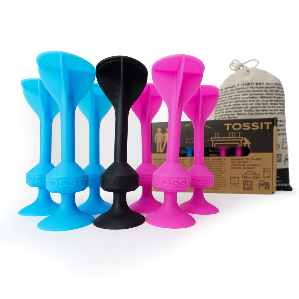 Tossit Game Starter Pack - Pink and Blue silicone suction cup darts