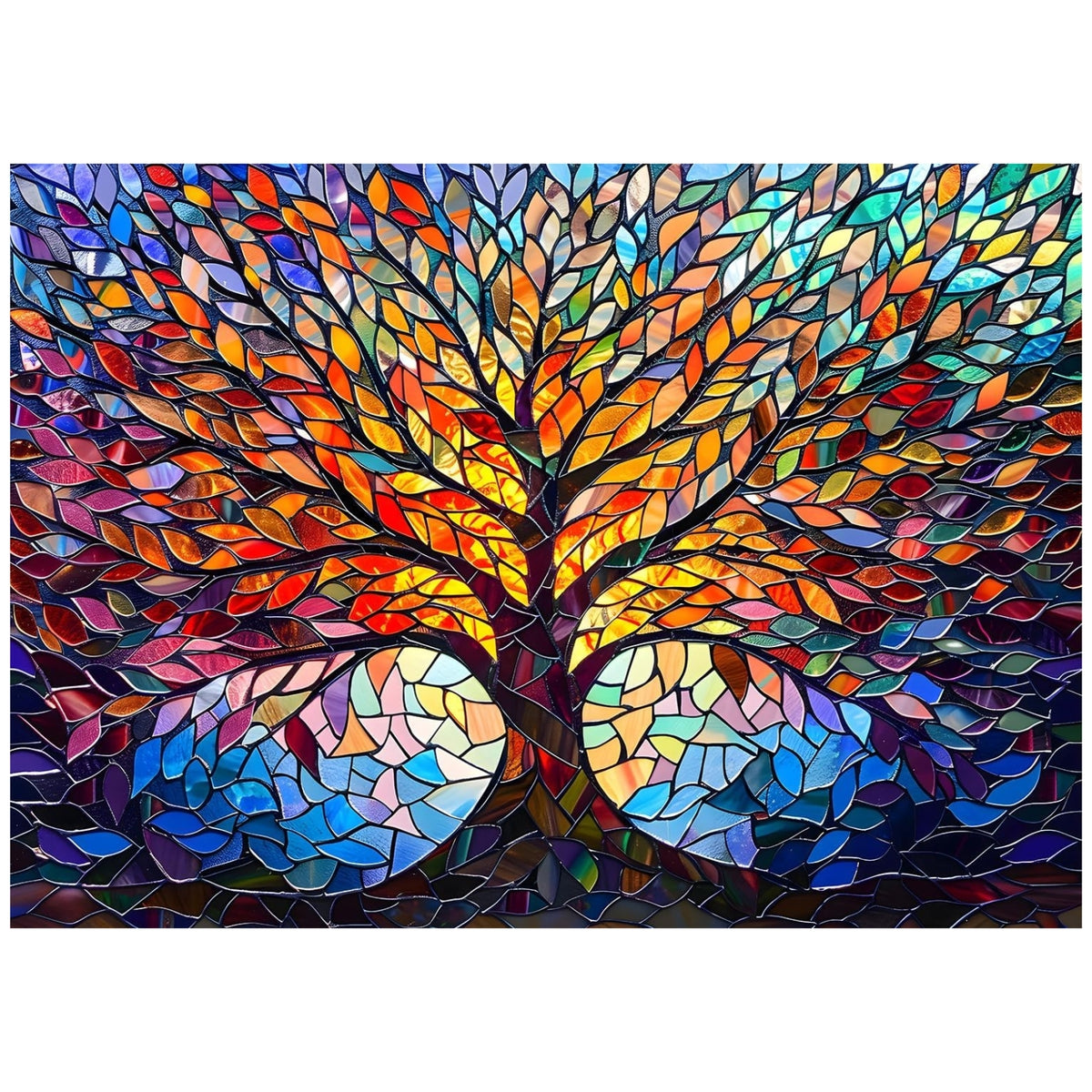 Mosaic Tree Of Life 1000 Piece Puzzle