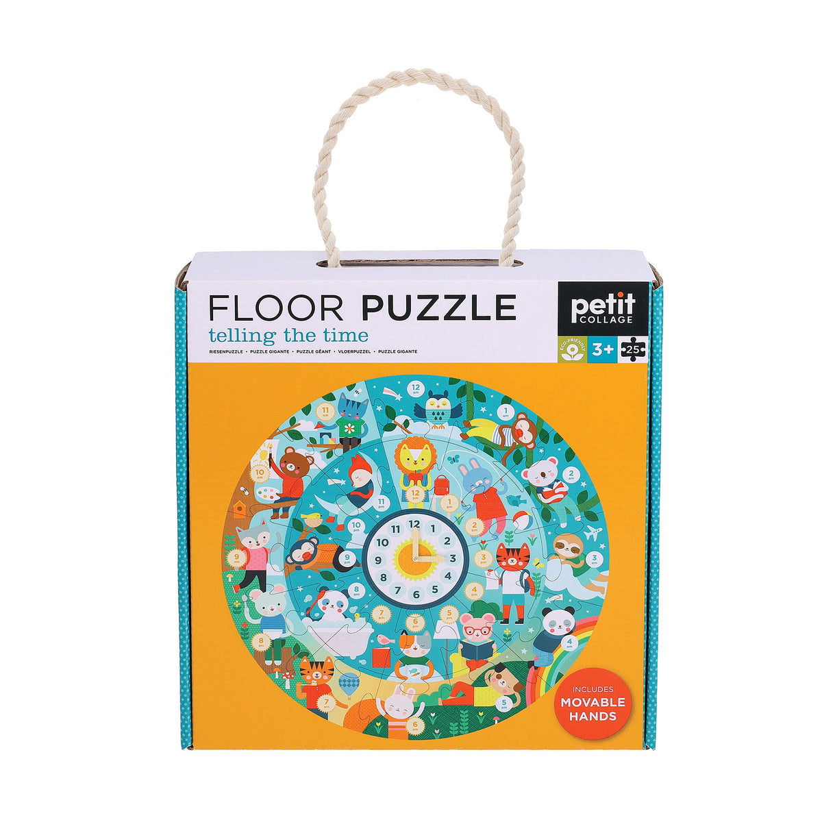 Telling the Time 25 Piece Floor Puzzle box