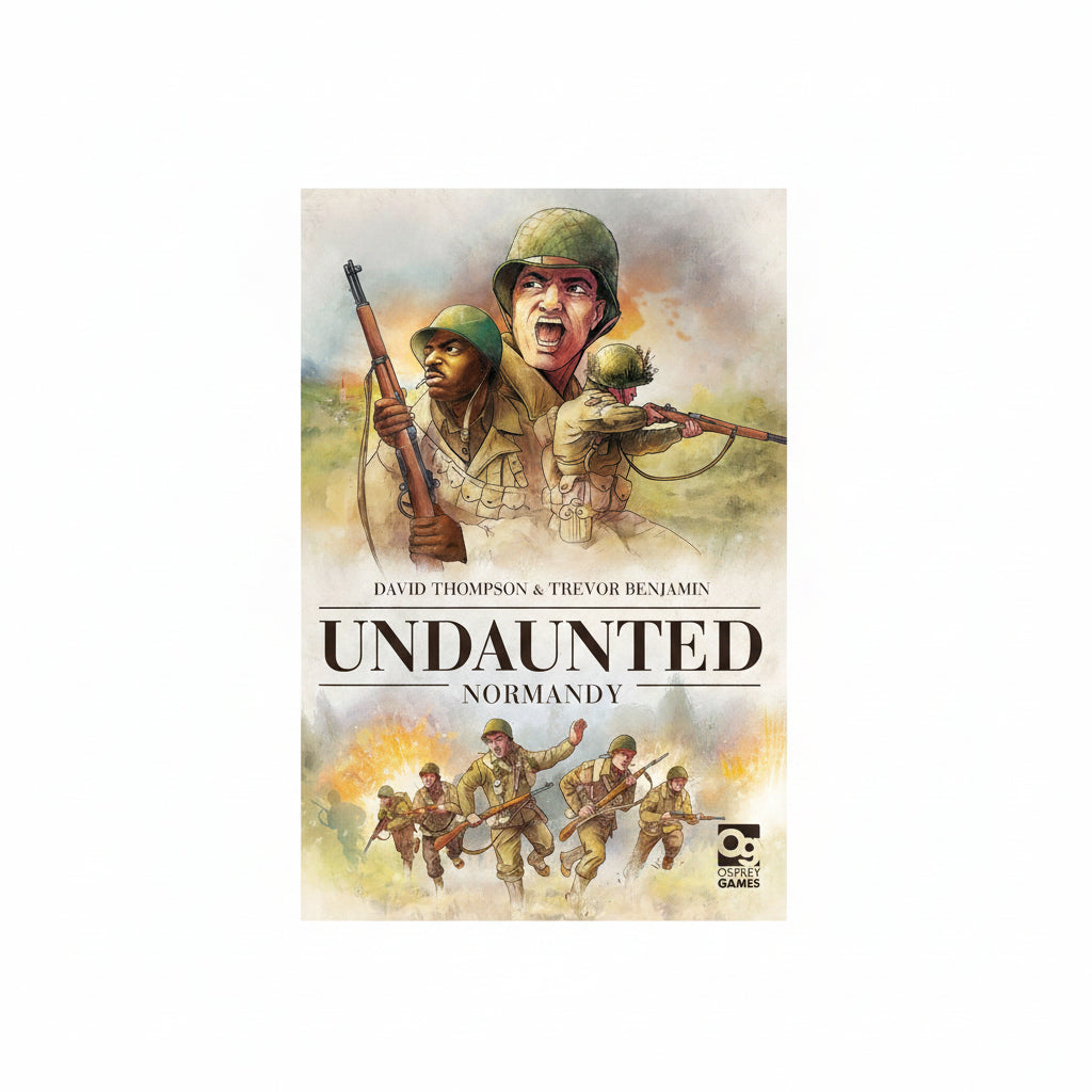 Book cover of 'Undaunted Normandy' featuring soldiers and the Osprey Games logo.