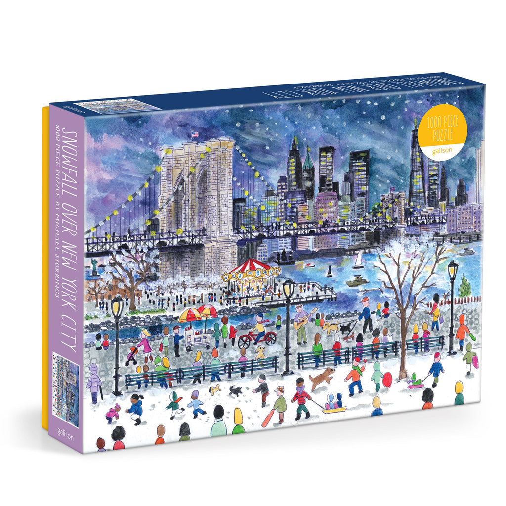 Michael Storrings Snowfall Over New York City 1000 Piece Puzzle box
